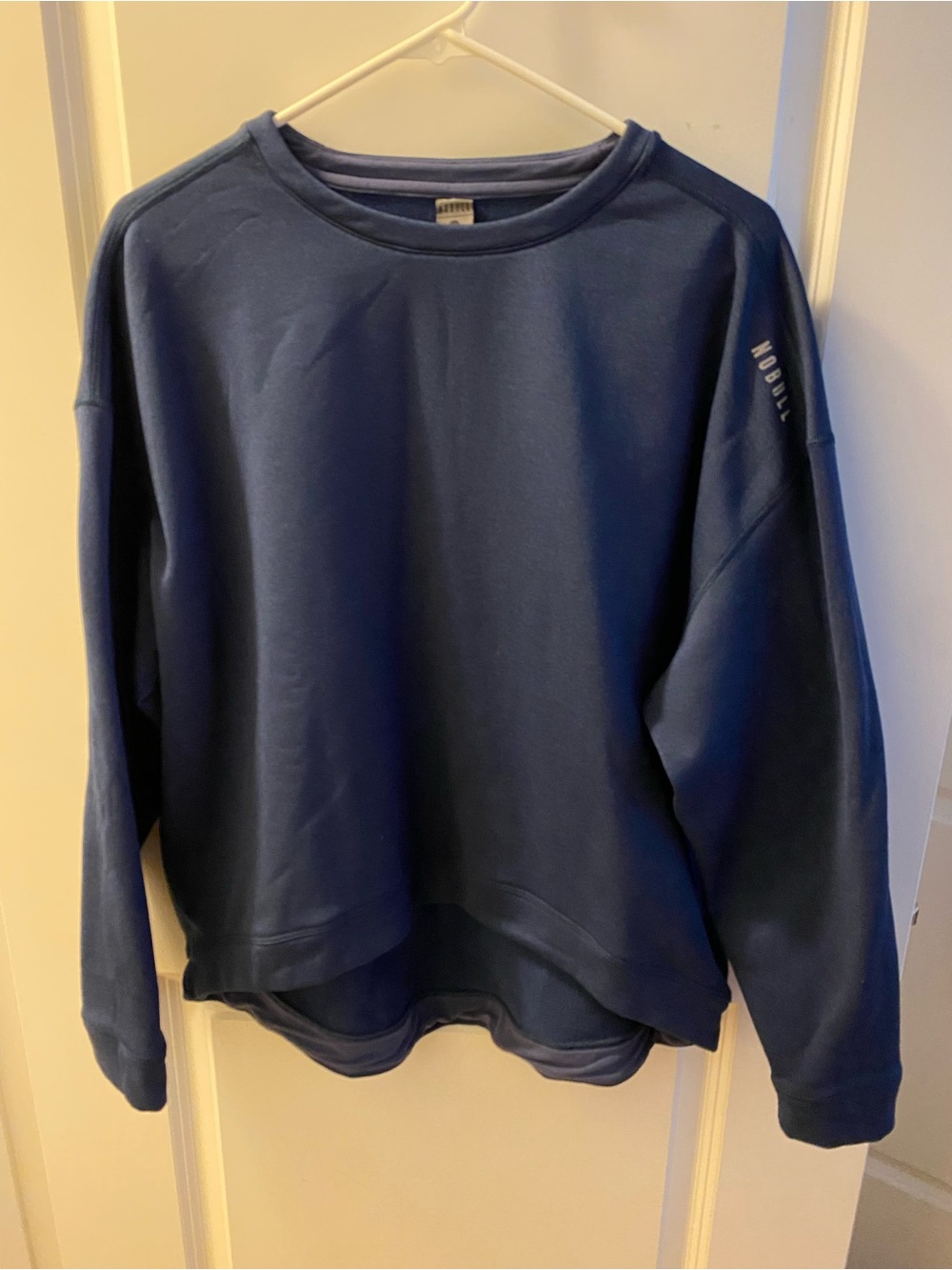 Nobull Womens Crew Neck Pullover in Dark Navy Blue